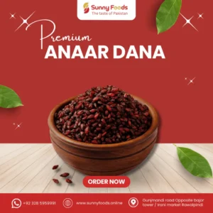 Dried pomegranate seeds used as a tangy spice in traditional recipes.