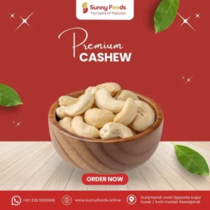 Fresh whole cashew nuts (kaju) in a bowl - buy online in Pakistan at Sunny Foods